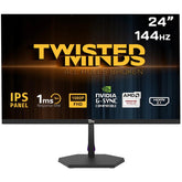 Twisted Minds 24" FHD Flat Gaming Monitor, IPS, 144Hz, 1ms MPRT, Console Ready HDMI 2.1, Nvidia G-SYNC & AMD-SYNC w/ Built-in Speakers | TM24FHD144IPS |